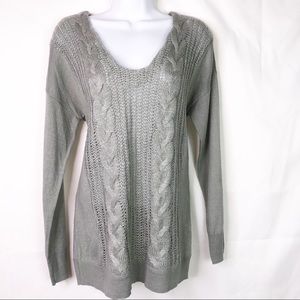 The Limited Double V-Neck Button Back Sweater